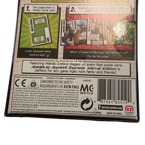Marvel Comics Edition Apples to Apples Express Card Game Super Heros NWT - Picture 5 of 7